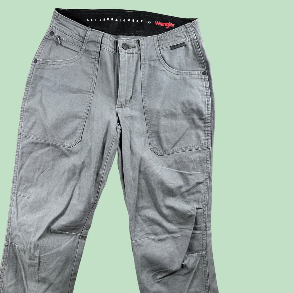 Wrangler ATG Sierra Slim Canvas Pants‎ Women 6 Short Gray Outdoor Tech Hiking